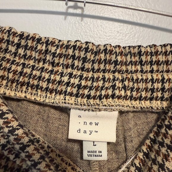 A New Day Womens Houndstooth Elastic Waist Pants Size L - Picture 5 of 5